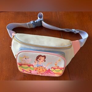 Disney Loungefly Beauty and the Beast Bell Belt Bag - Pink and Blue